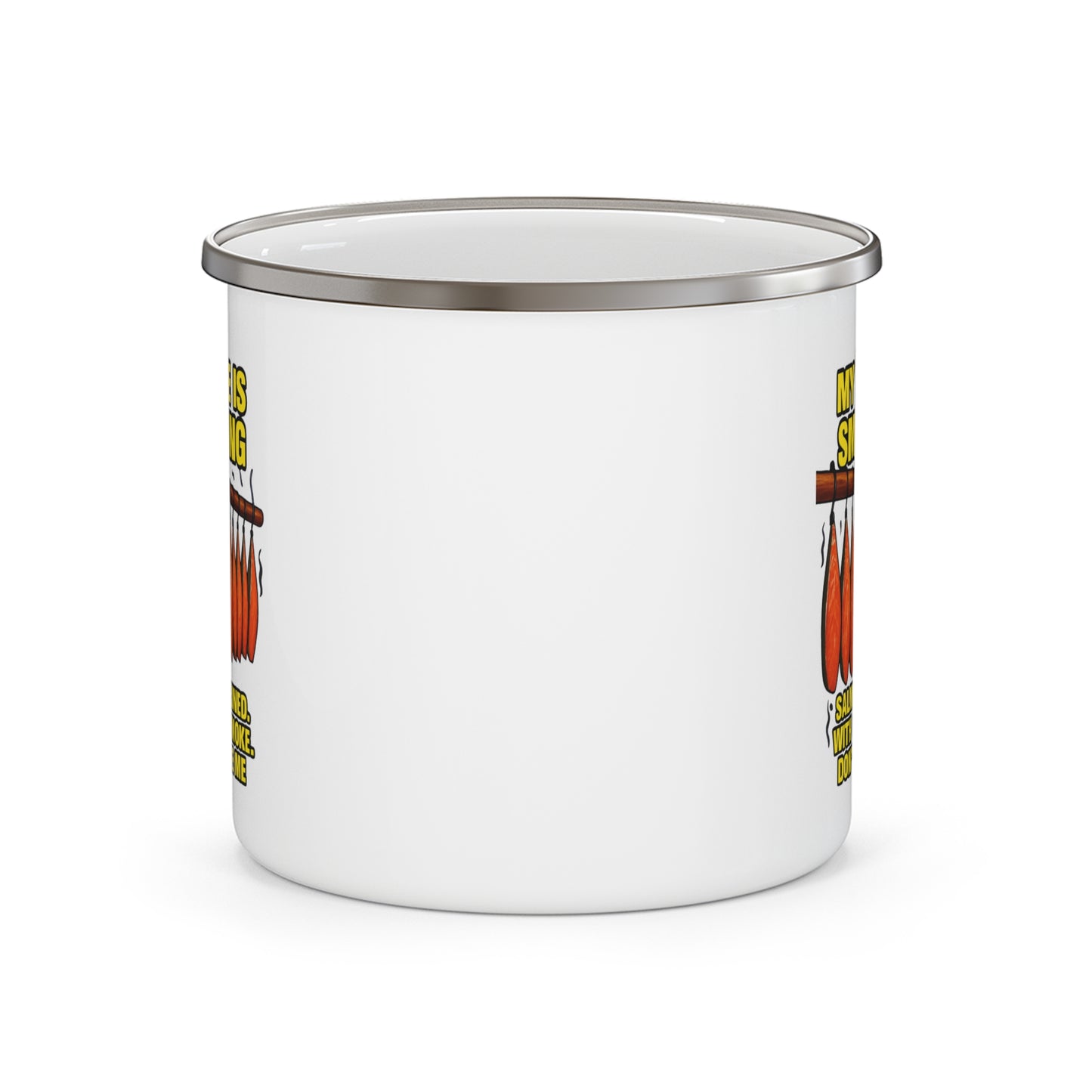 My Vice is Smoking Enamel Camping Mug - Perfect for Outdoor Adventures, BBQ Lovers, Gifts for Campers, Fishing, Personalized Travel Mug Alaska Meme Series
