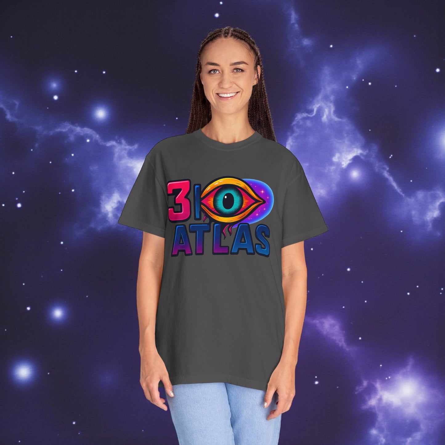 3i/Atlas Graphic Tee – Cosmic Alien Eye Shirt, Trippy Space T-Shirt, Space Enthusiast, Trending