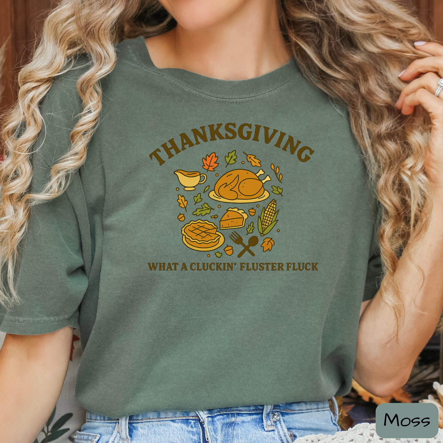 Funny Thanksgiving Shirt, What a Cluckin' Fluster Fluck, Family Feast Tee, Trending T-Shirt