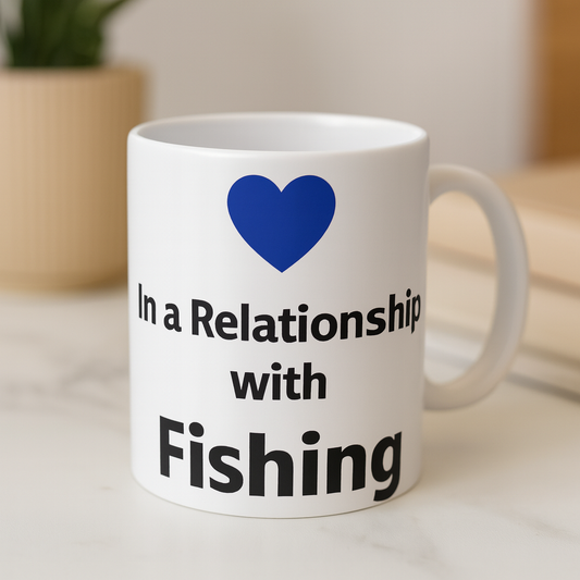 Fishing Love Relationship Mug, Coffee Cup for Anglers, Gift for Fishing Enthusiasts, Fishing Lover's Mug, Unique Fishing Gift, Fishing is Life