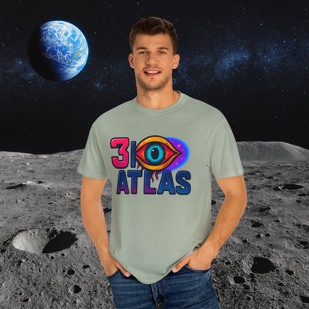 3i/Atlas Graphic Tee – Cosmic Alien Eye Shirt, Trippy Space T-Shirt, Space Enthusiast, Trending