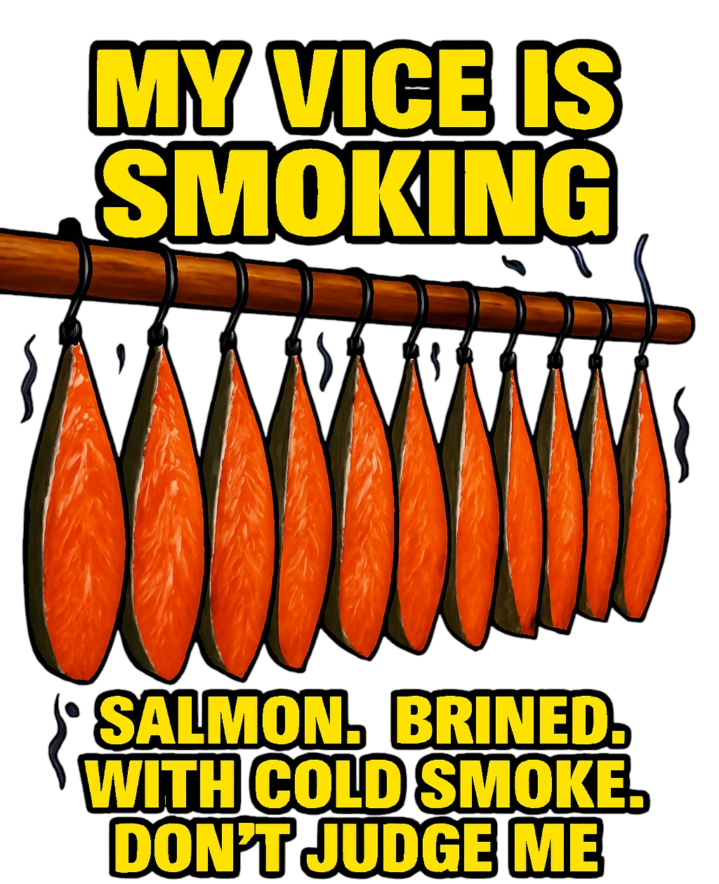 Dual Image Smoky Vice Accent Mugs, Fun Coffee Cup, Gift for Smokers, Kitchen Decor, Fishing Enthusiasts Mug, Quirky Drinkware, Meme Series