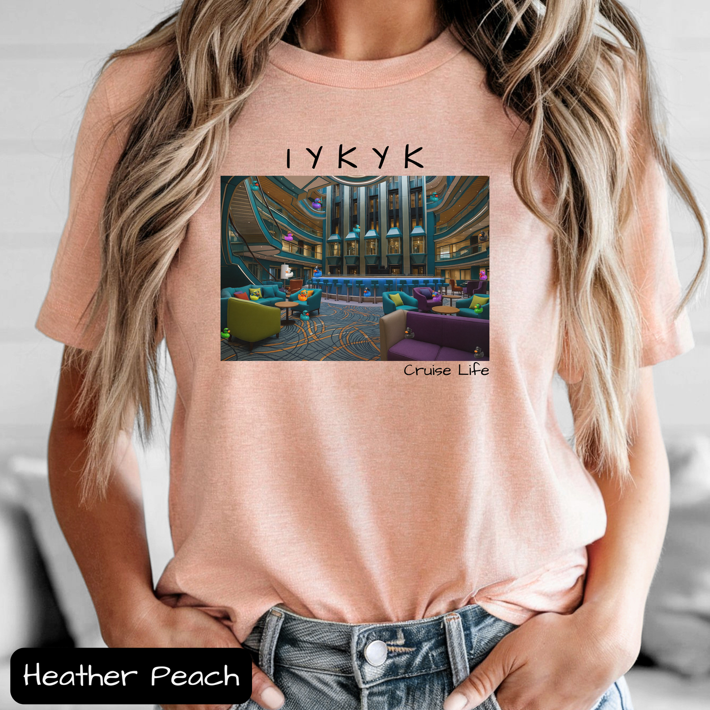 IYKYK Cruise Life Shirt with Hidden Ducks, Funny Conversation Starter Tee for Travelers & Cruisers