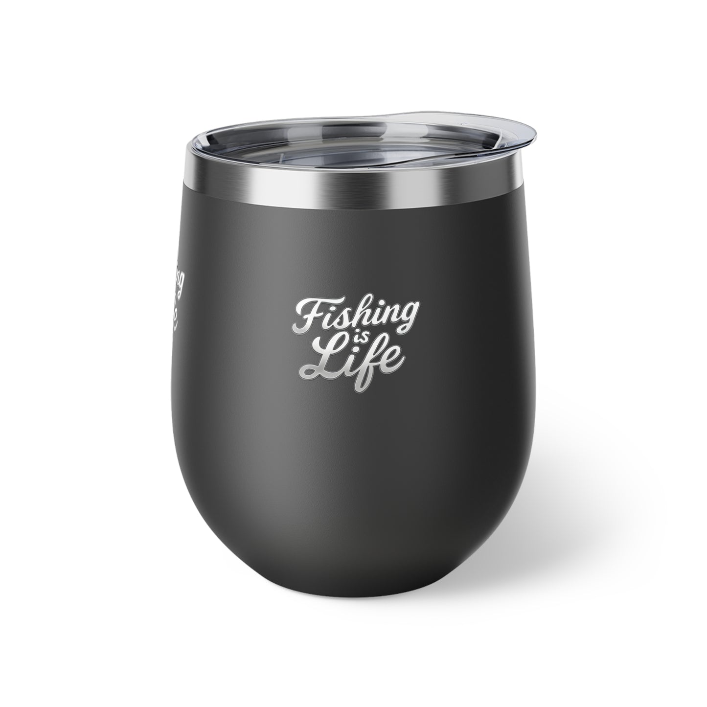 Fishing is Life Insulated Cup | Unique Fishing Gift, Outdoor Lover's Mug, Travel Cup, BPA-Free Drinkware, 12oz Coffee Cup, Wine Tumbler Fishing is Life