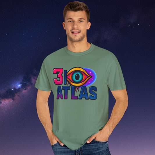 3i/Atlas Graphic Tee – Cosmic Alien Eye Shirt, Trippy Space T-Shirt, Space Enthusiast, Trending