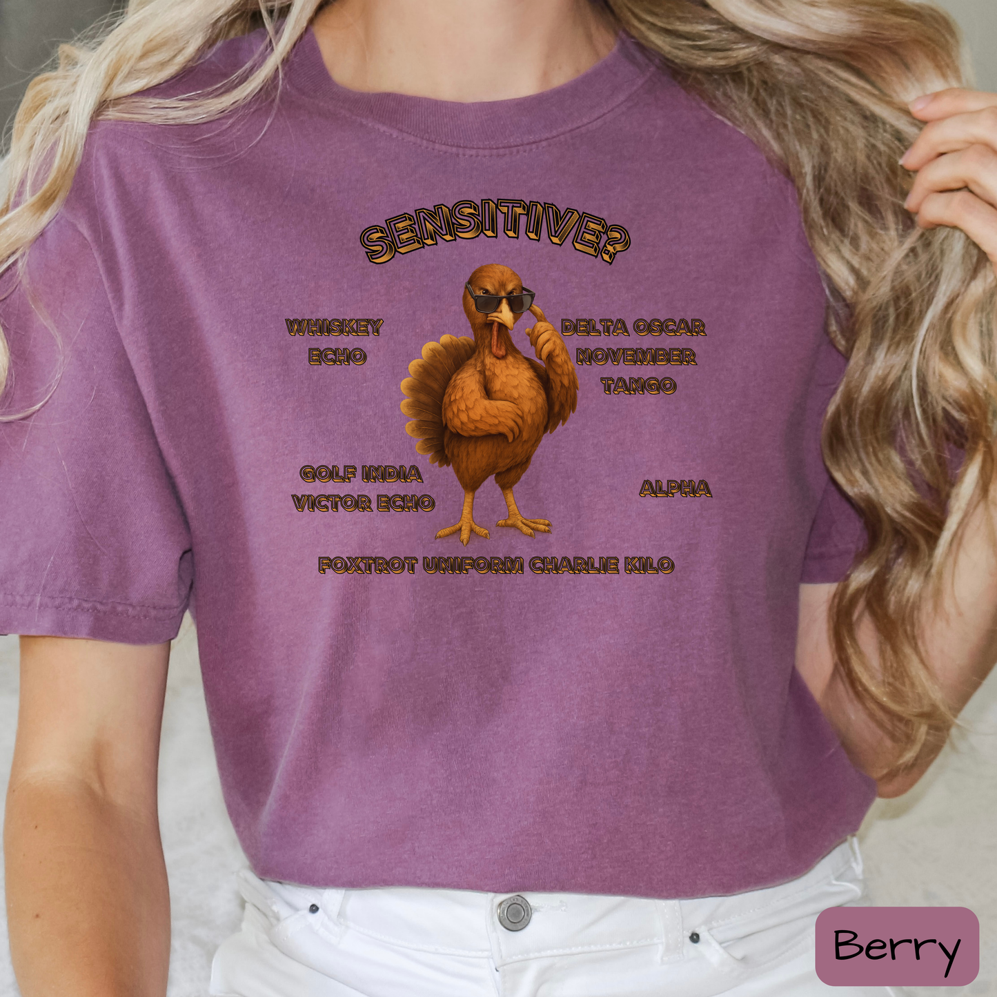 Sensitive Turkey We Don't Give a .... Shirt, Funny Thanksgiving Tee, WDGAF, Trending T-Shirt