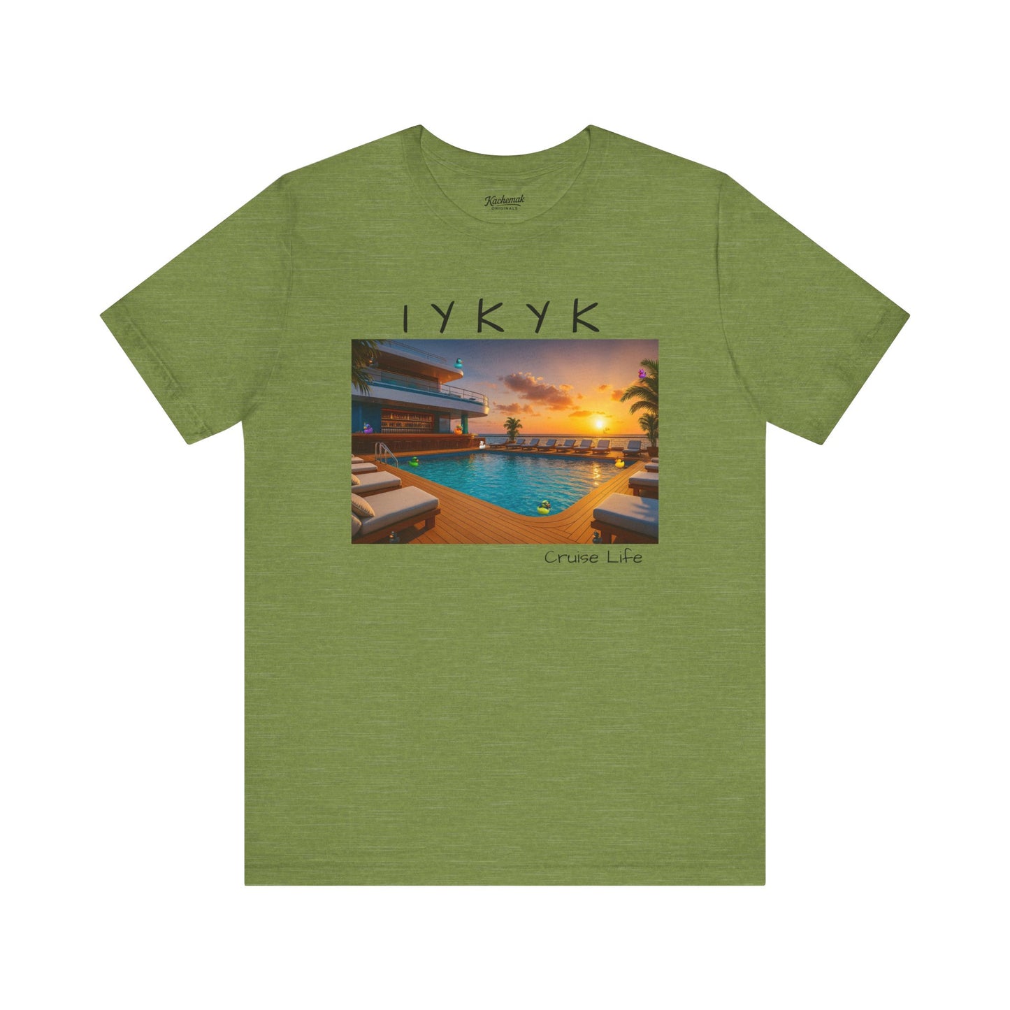 IYKYK Cruise Life Shirt with Hidden Ducks, Pool Deck, Funny Conversation Starter Tee for Travelers & Cruisers