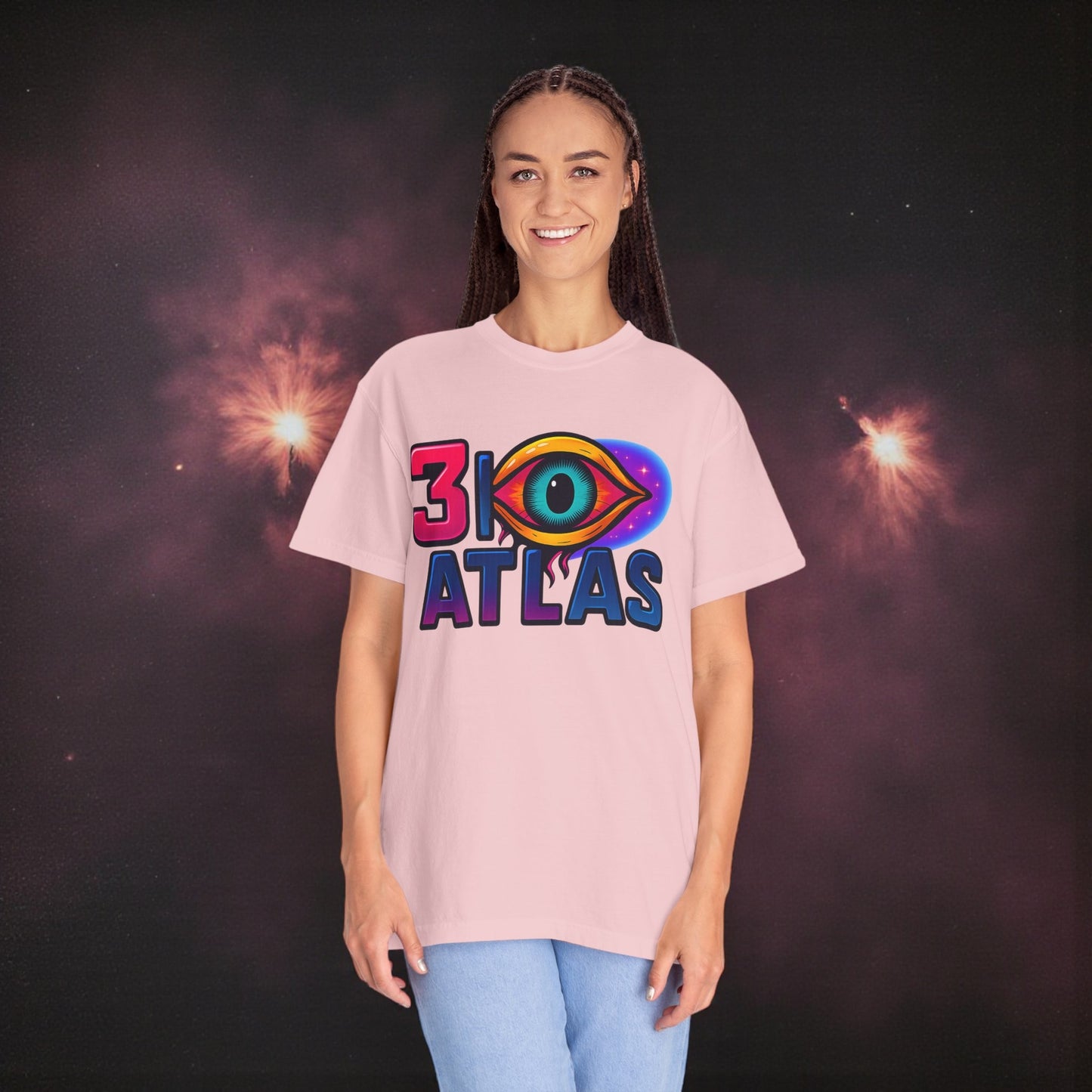 3i/Atlas Graphic Tee – Cosmic Alien Eye Shirt, Trippy Space T-Shirt, Space Enthusiast, Trending