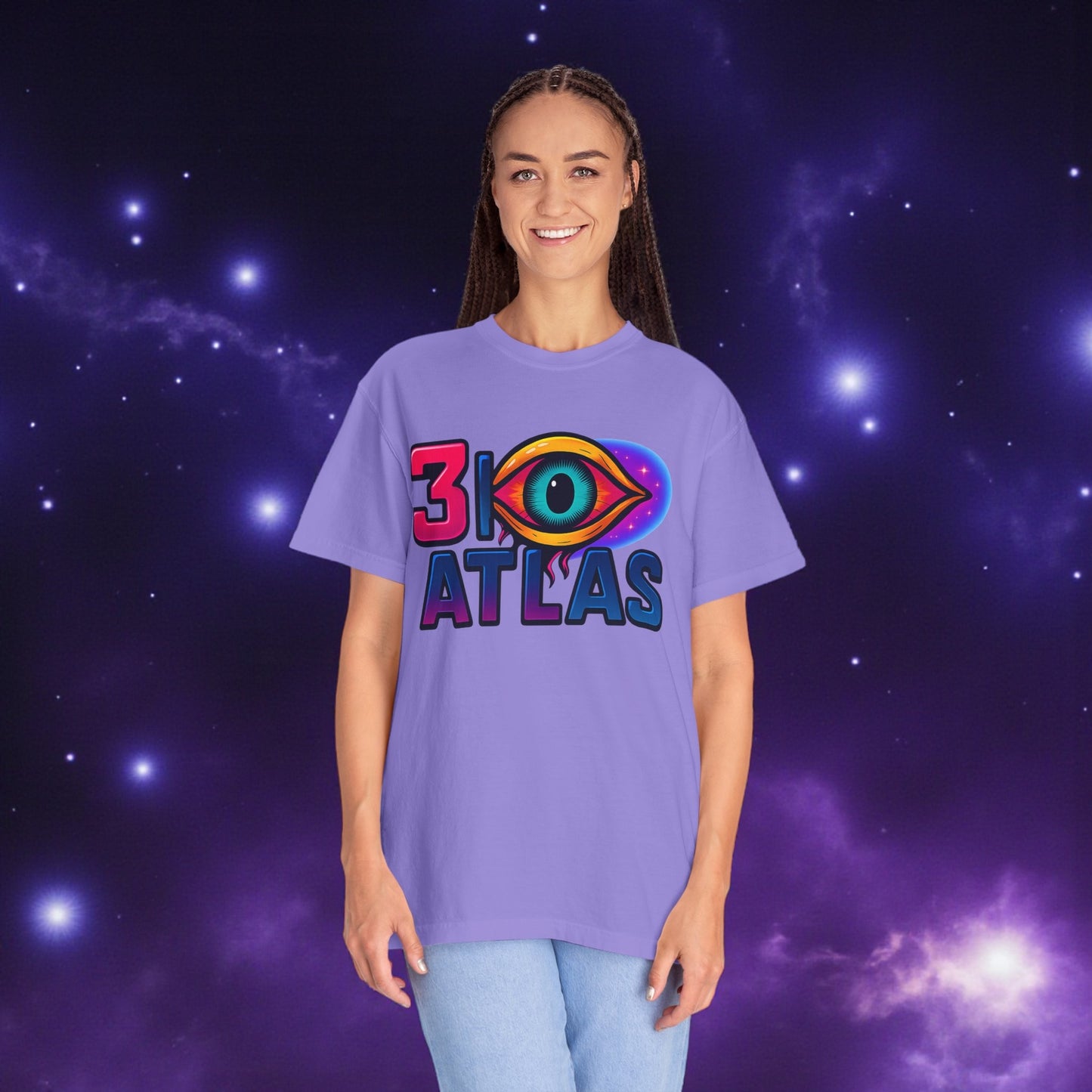 3i/Atlas Graphic Tee – Cosmic Alien Eye Shirt, Trippy Space T-Shirt, Space Enthusiast, Trending