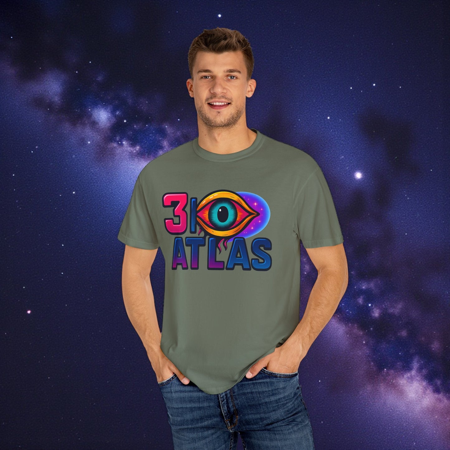 3i/Atlas Graphic Tee – Cosmic Alien Eye Shirt, Trippy Space T-Shirt, Space Enthusiast, Trending