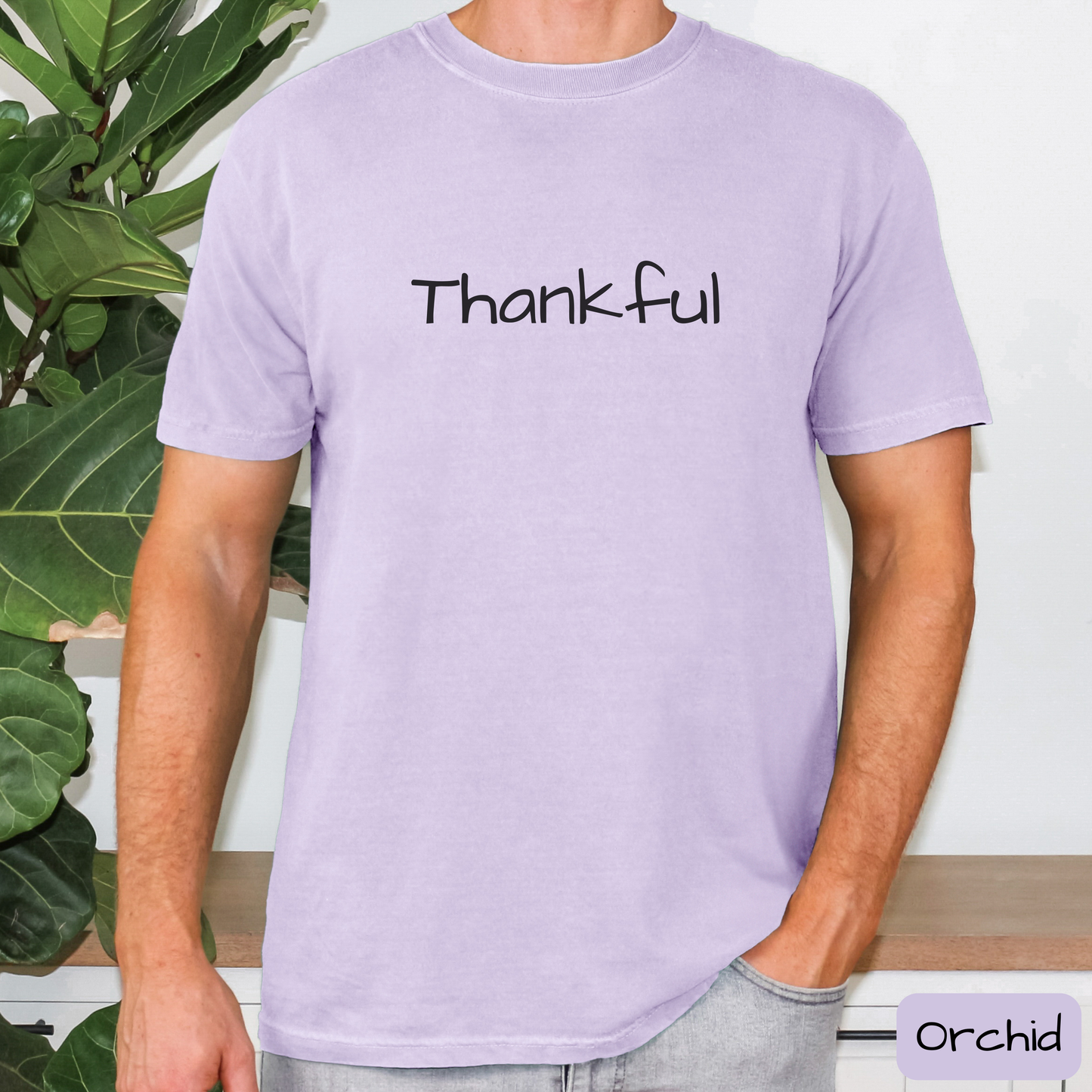 Minimal Thankful Shirt, Simple Thanksgiving Graphic Tee, Trending T-Shirt