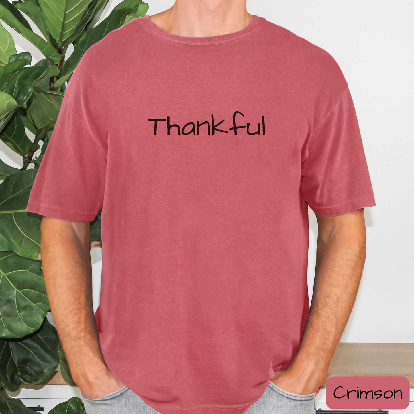 Minimal Thankful Shirt, Simple Thanksgiving Graphic Tee, Trending T-Shirt