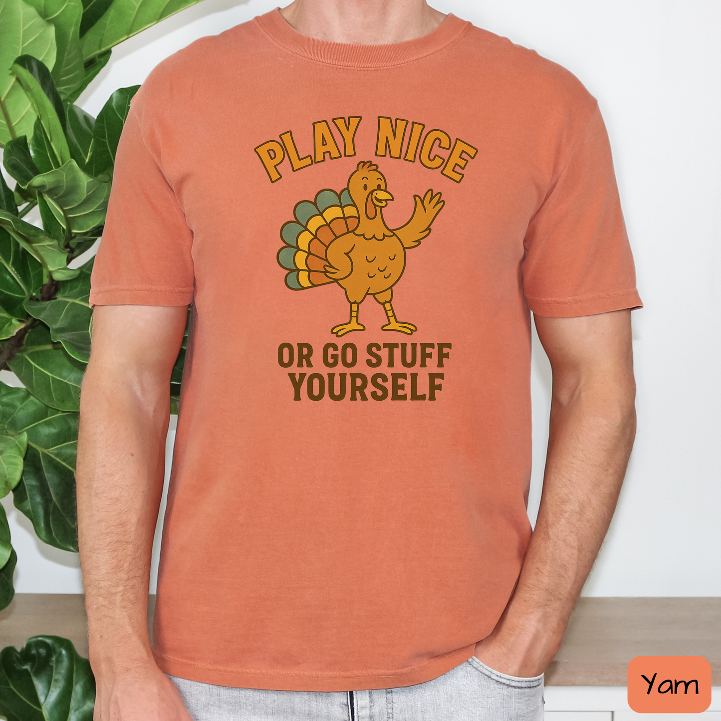 Play Nice Or Go Stuff Yourself Shirt – Funny Thanksgiving Tee for Adults, Trending T-Shirt