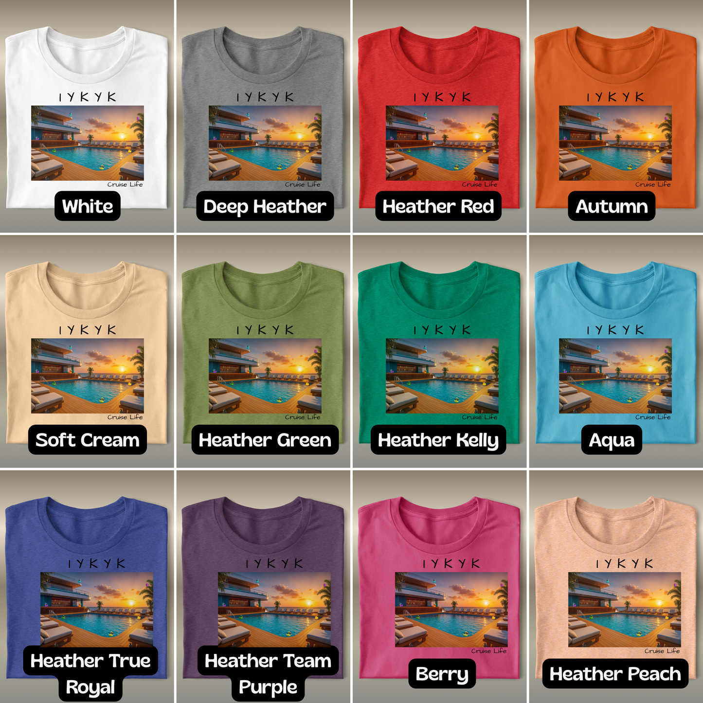 IYKYK Cruise Life Shirt with Hidden Ducks, Pool Deck, Funny Conversation Starter Tee for Travelers & Cruisers