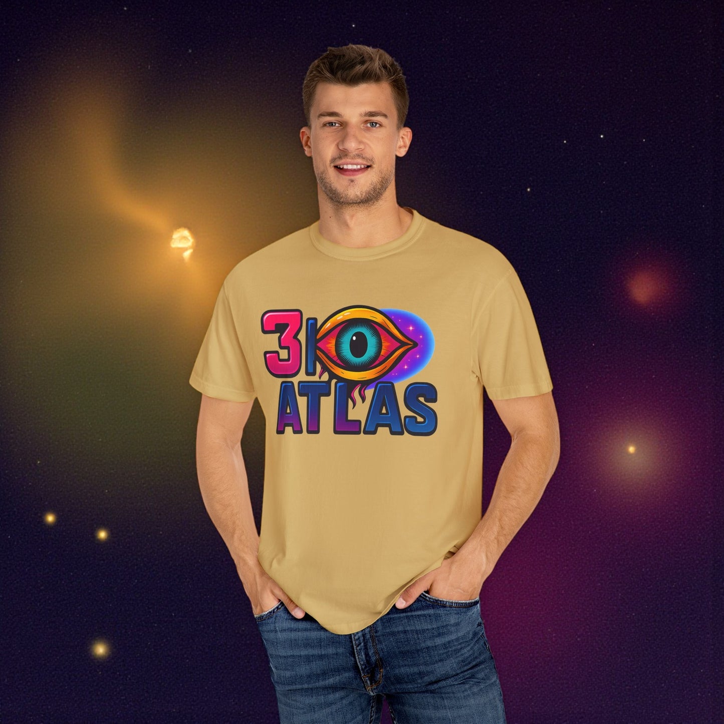 3i/Atlas Graphic Tee – Cosmic Alien Eye Shirt, Trippy Space T-Shirt, Space Enthusiast, Trending