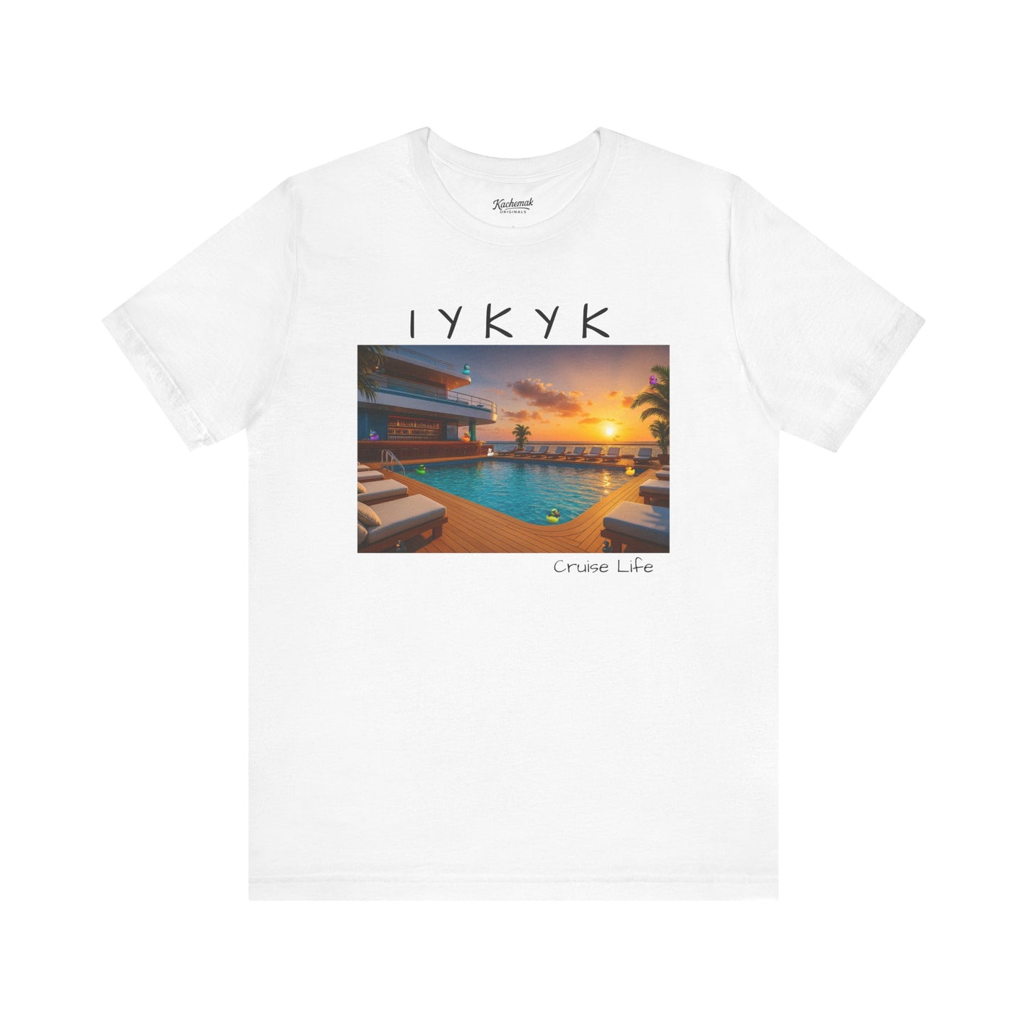 IYKYK Cruise Life Shirt with Hidden Ducks, Pool Deck, Funny Conversation Starter Tee for Travelers & Cruisers
