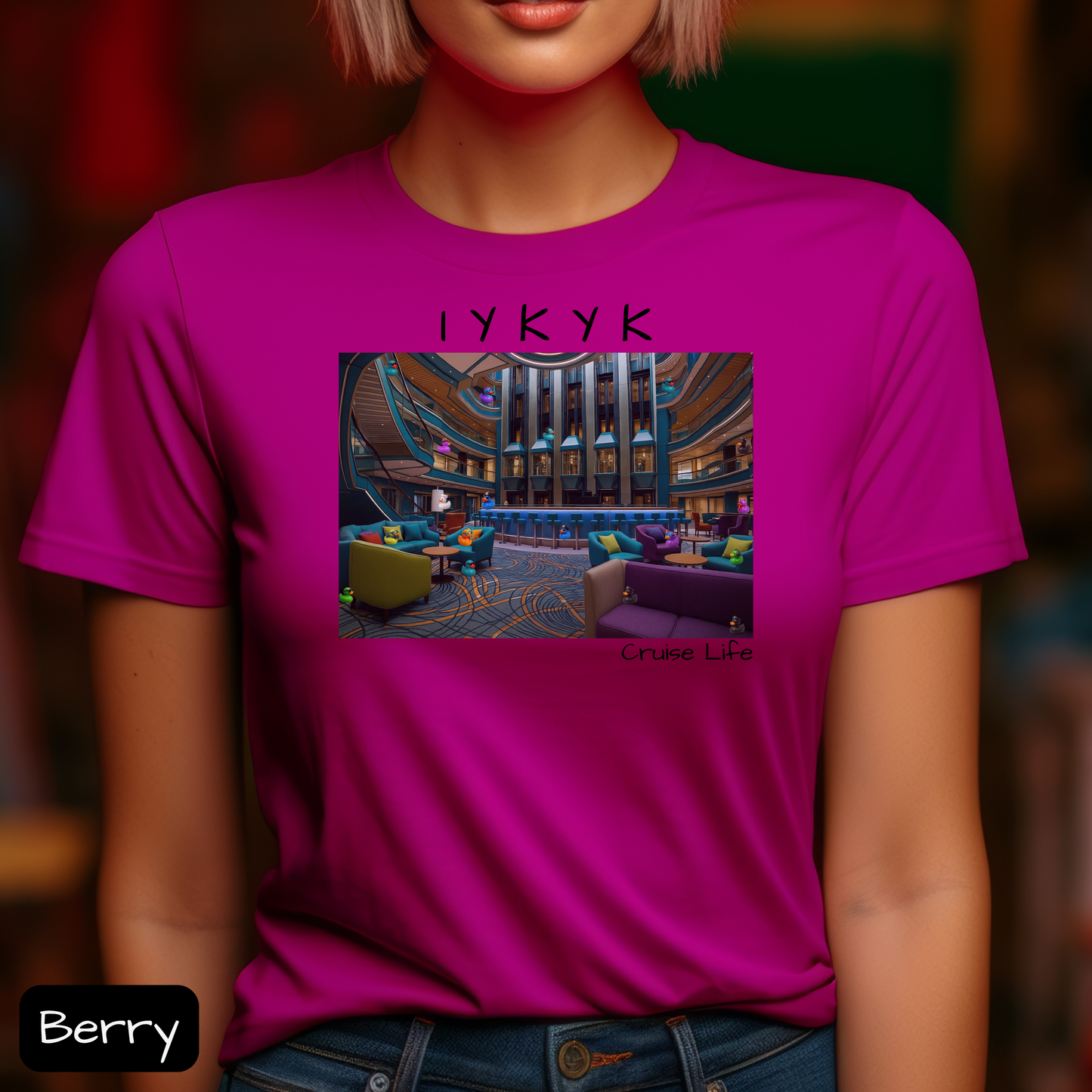 IYKYK Cruise Life Shirt with Hidden Ducks, Funny Conversation Starter Tee for Travelers & Cruisers