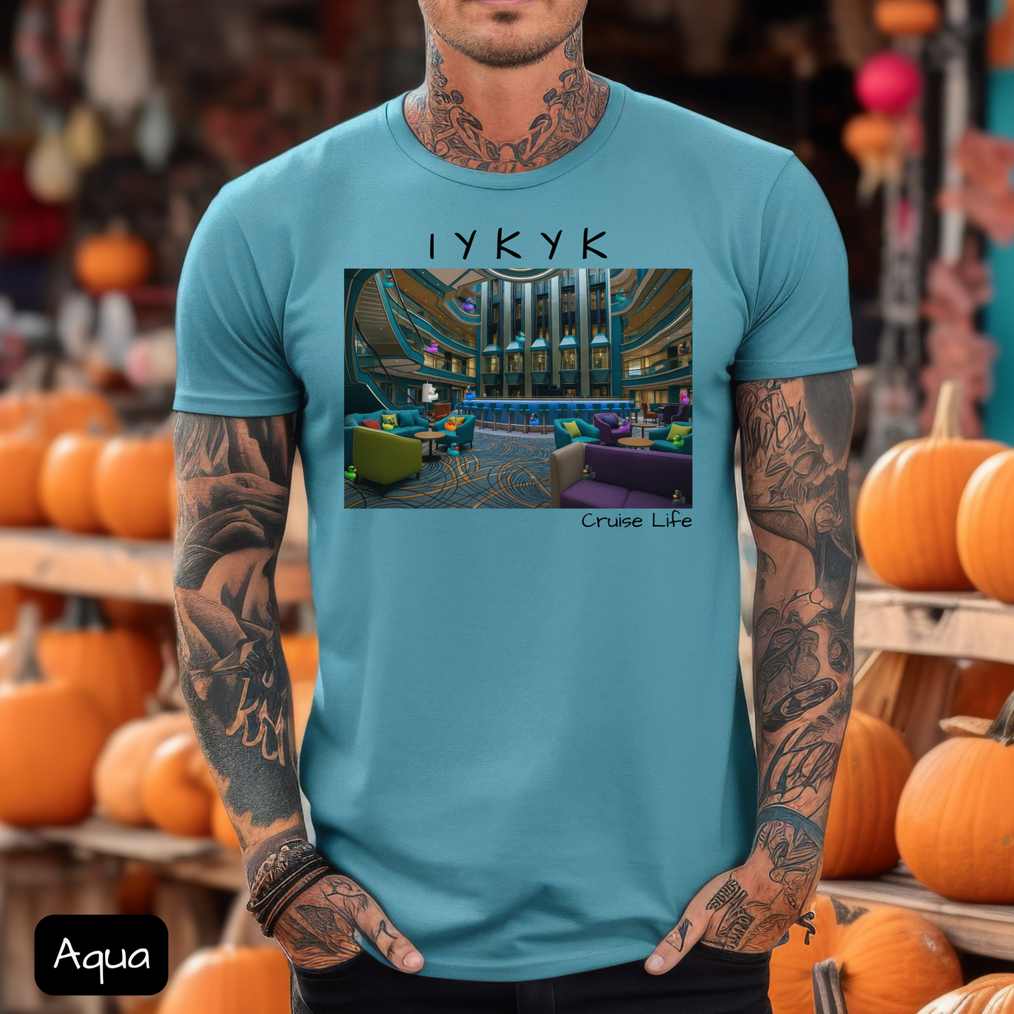 IYKYK Cruise Life Shirt with Hidden Ducks, Funny Conversation Starter Tee for Travelers & Cruisers
