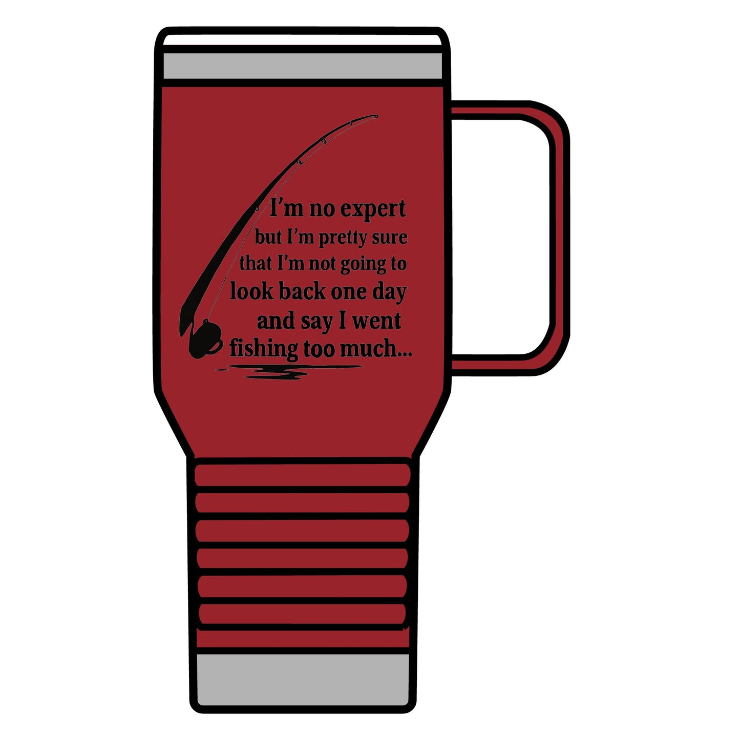 Fishing Travel Mug - 20oz, Outdoor Coffee Cup, Fisherman Gift, Portable Insulated Mug, Adventure Travel Tumbler Fishing is Life