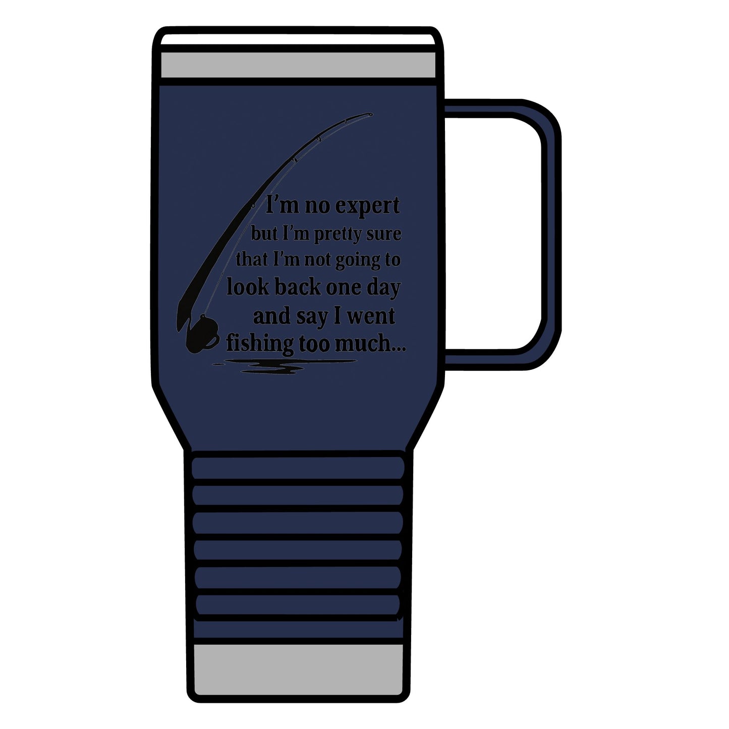 Fishing Travel Mug - 20oz, Outdoor Coffee Cup, Fisherman Gift, Portable Insulated Mug, Adventure Travel Tumbler Fishing is Life