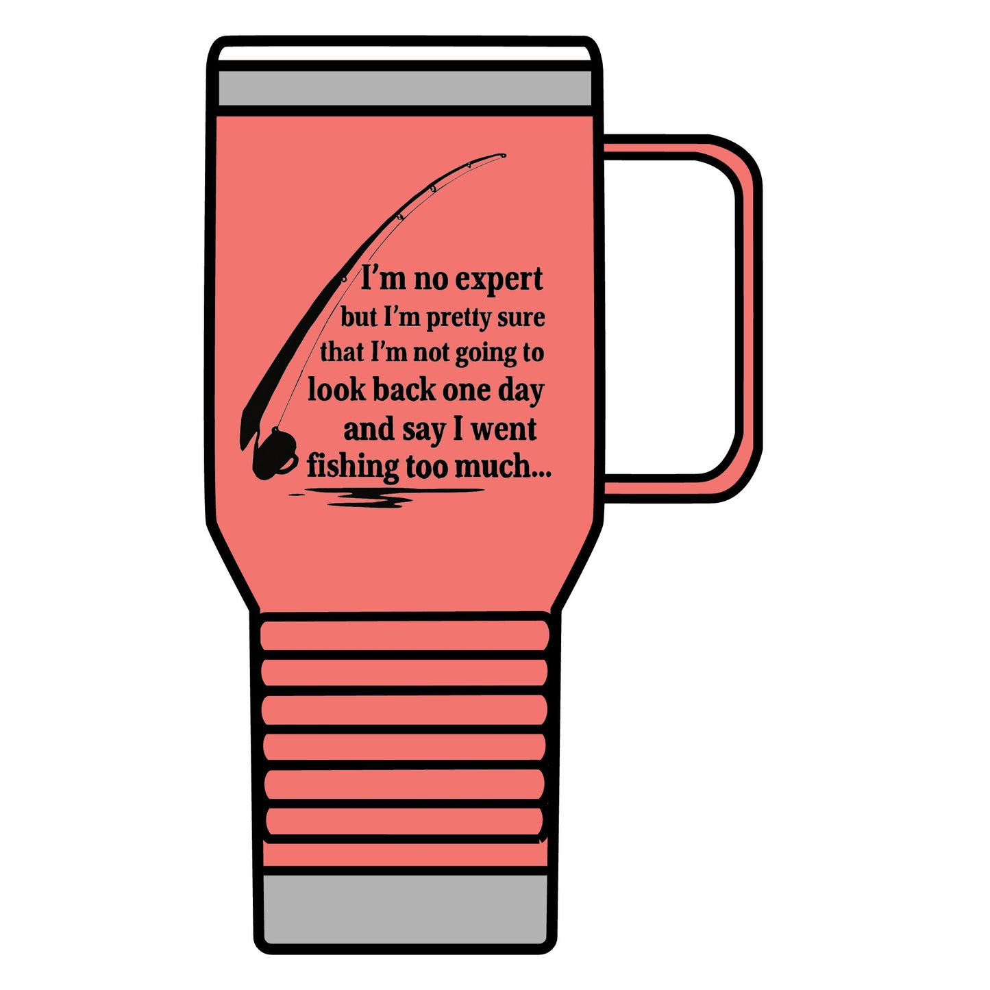 Fishing Travel Mug - 20oz, Outdoor Coffee Cup, Fisherman Gift, Portable Insulated Mug, Adventure Travel Tumbler Fishing is Life
