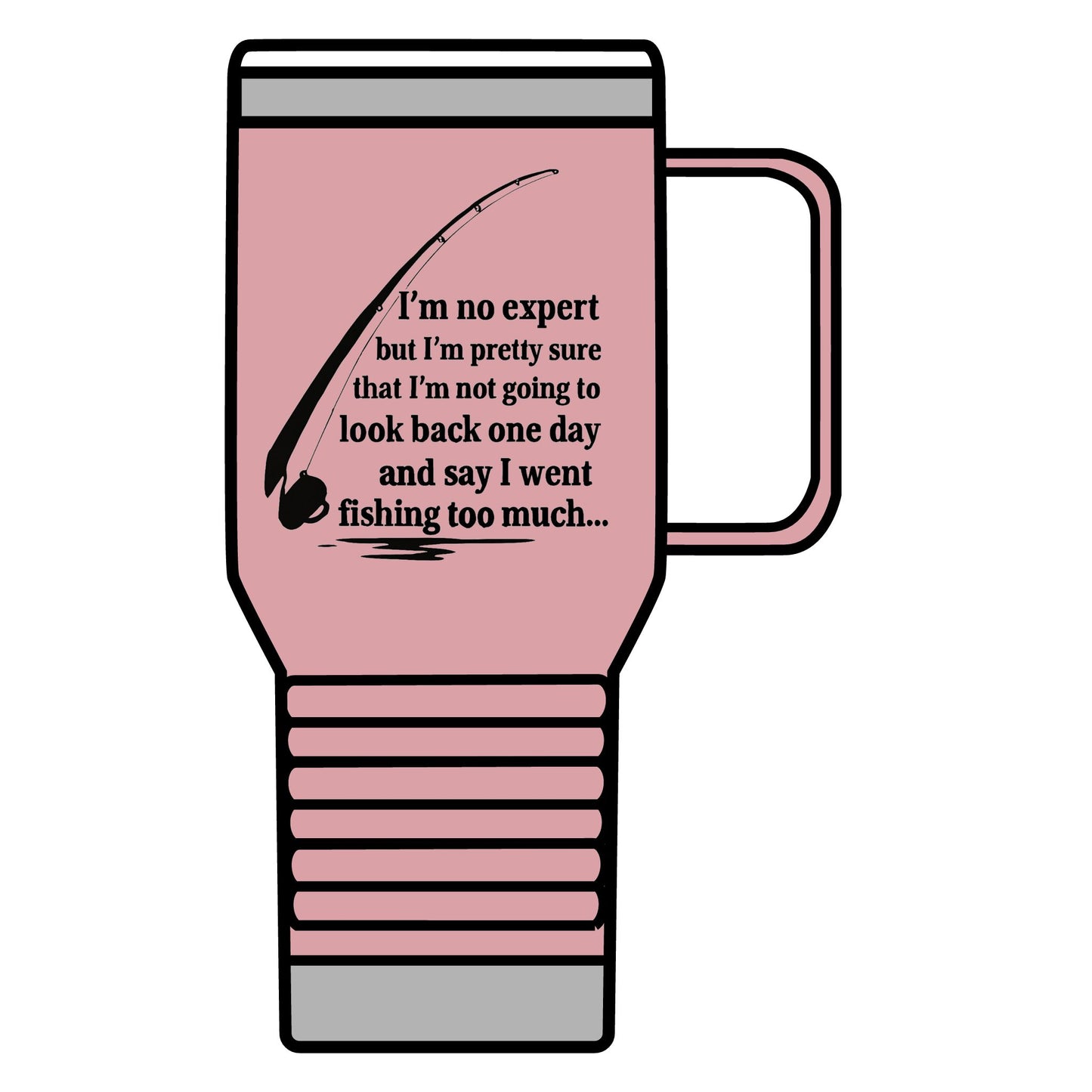 Fishing Travel Mug - 20oz, Outdoor Coffee Cup, Fisherman Gift, Portable Insulated Mug, Adventure Travel Tumbler Fishing is Life