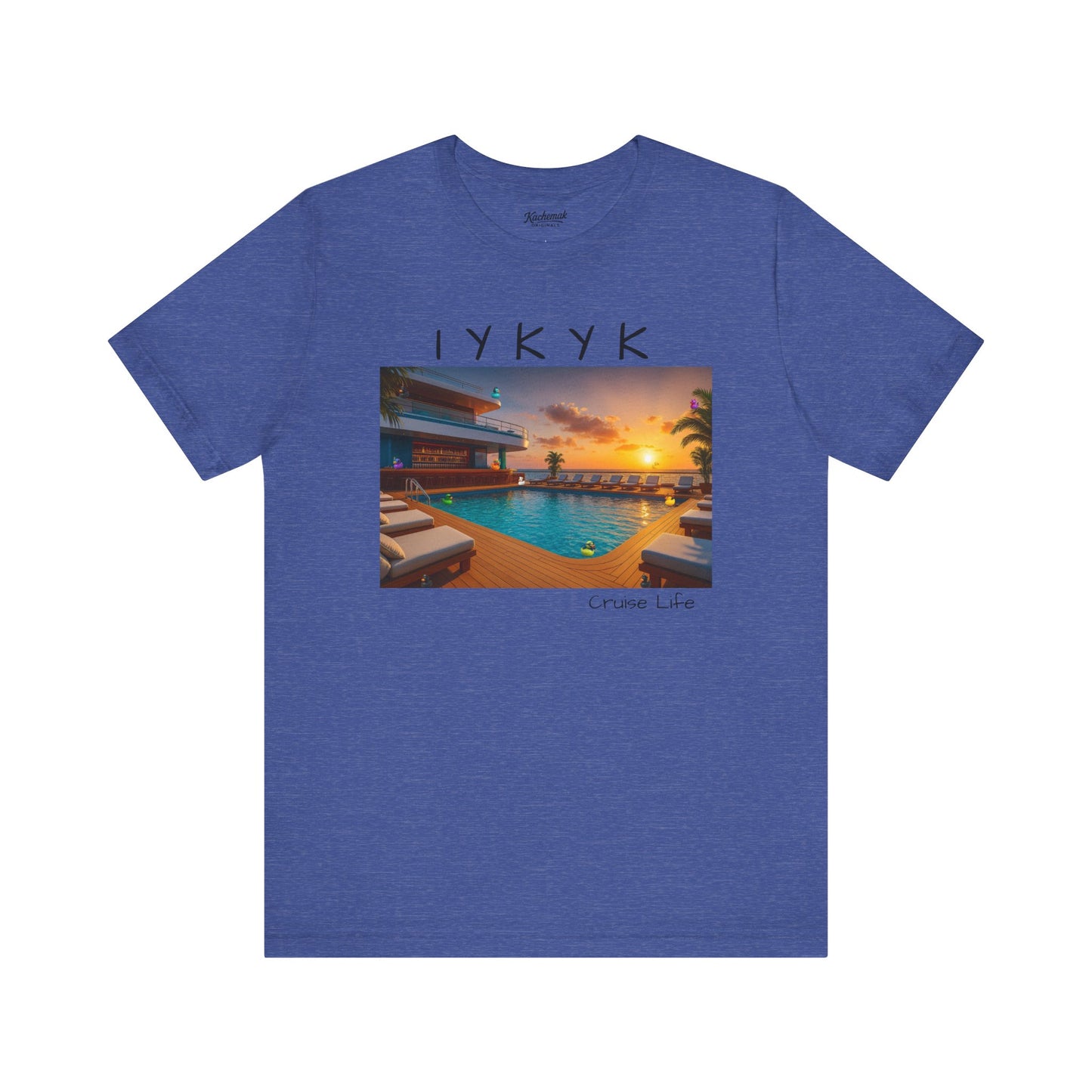IYKYK Cruise Life Shirt with Hidden Ducks, Pool Deck, Funny Conversation Starter Tee for Travelers & Cruisers