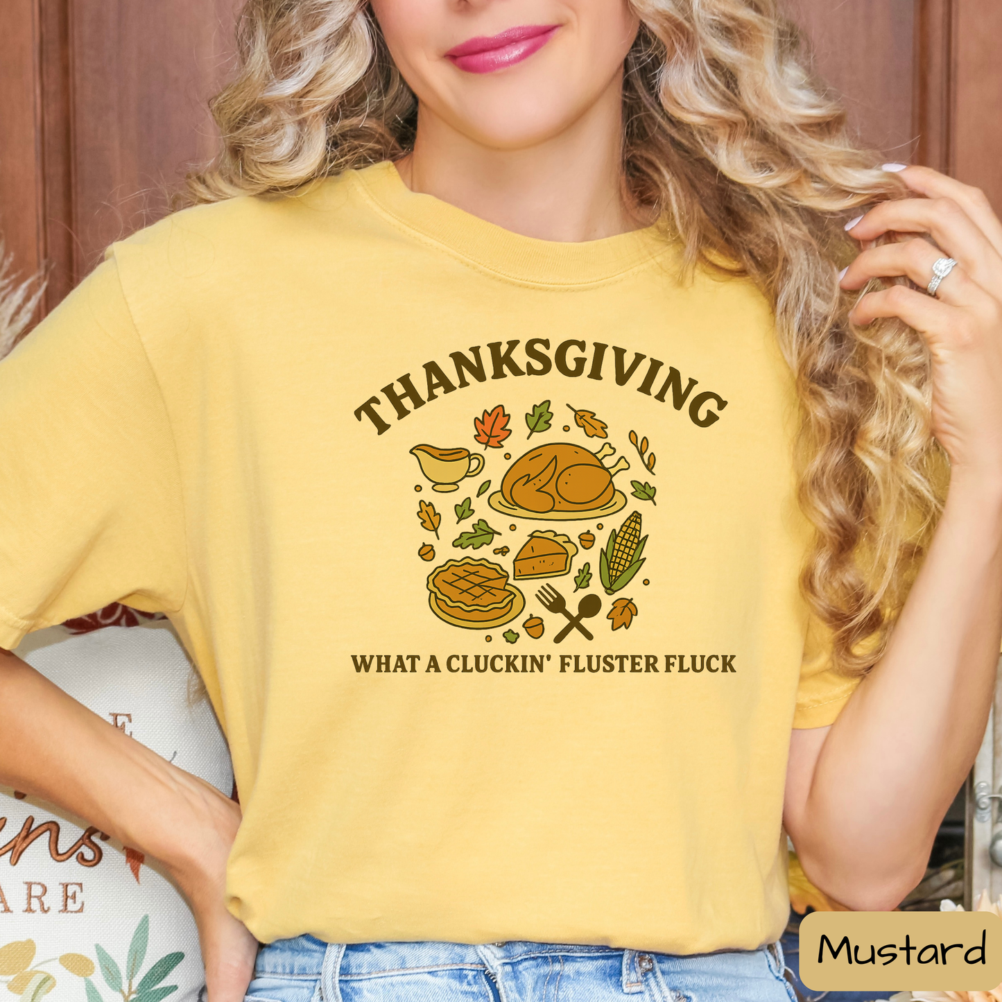 Funny Thanksgiving Shirt, What a Cluckin' Fluster Fluck, Family Feast Tee, Trending T-Shirt