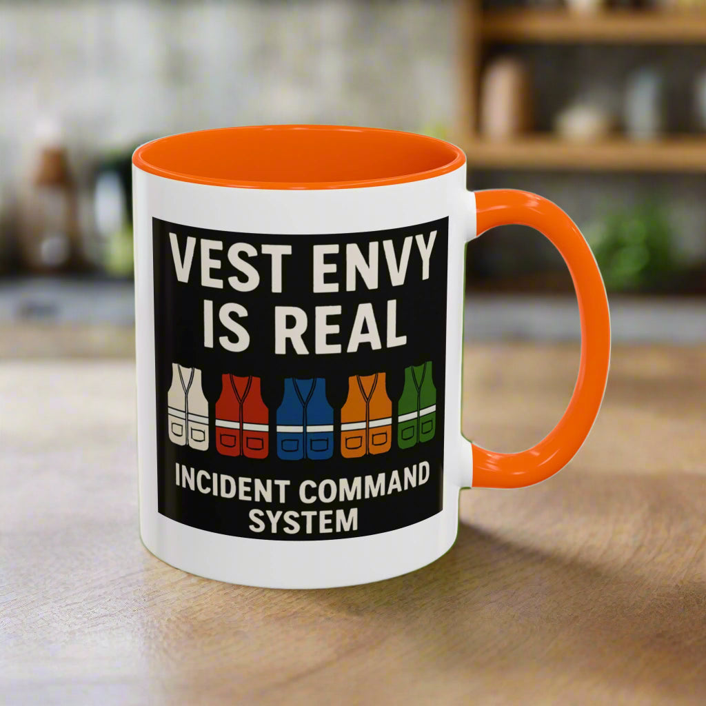 Vest Envy Is Real, Funny ICS Mug for Emergency Responders, Incident Command System Coffee Cup Gift, I.C.S.