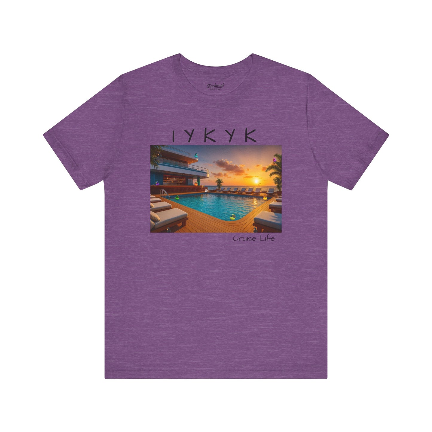IYKYK Cruise Life Shirt with Hidden Ducks, Pool Deck, Funny Conversation Starter Tee for Travelers & Cruisers