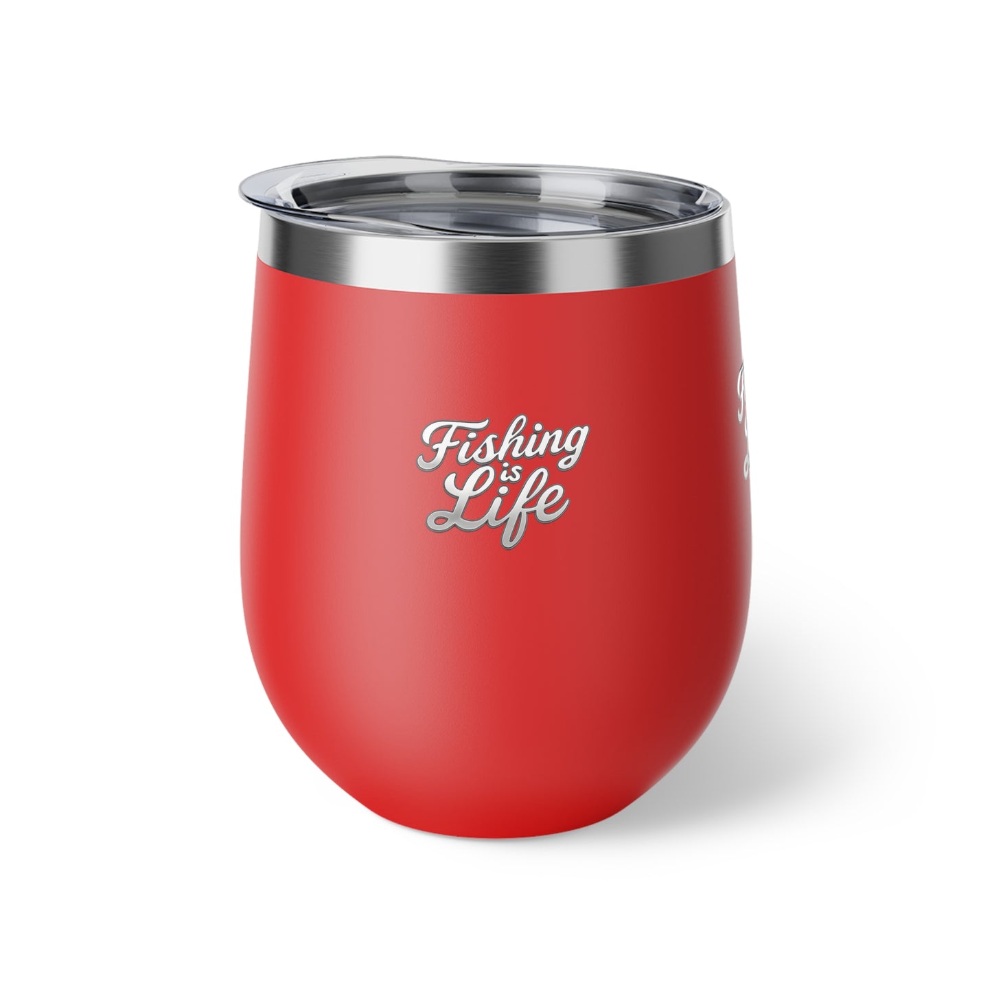 Fishing is Life Insulated Cup | Unique Fishing Gift, Outdoor Lover's Mug, Travel Cup, BPA-Free Drinkware, 12oz Coffee Cup, Wine Tumbler Fishing is Life