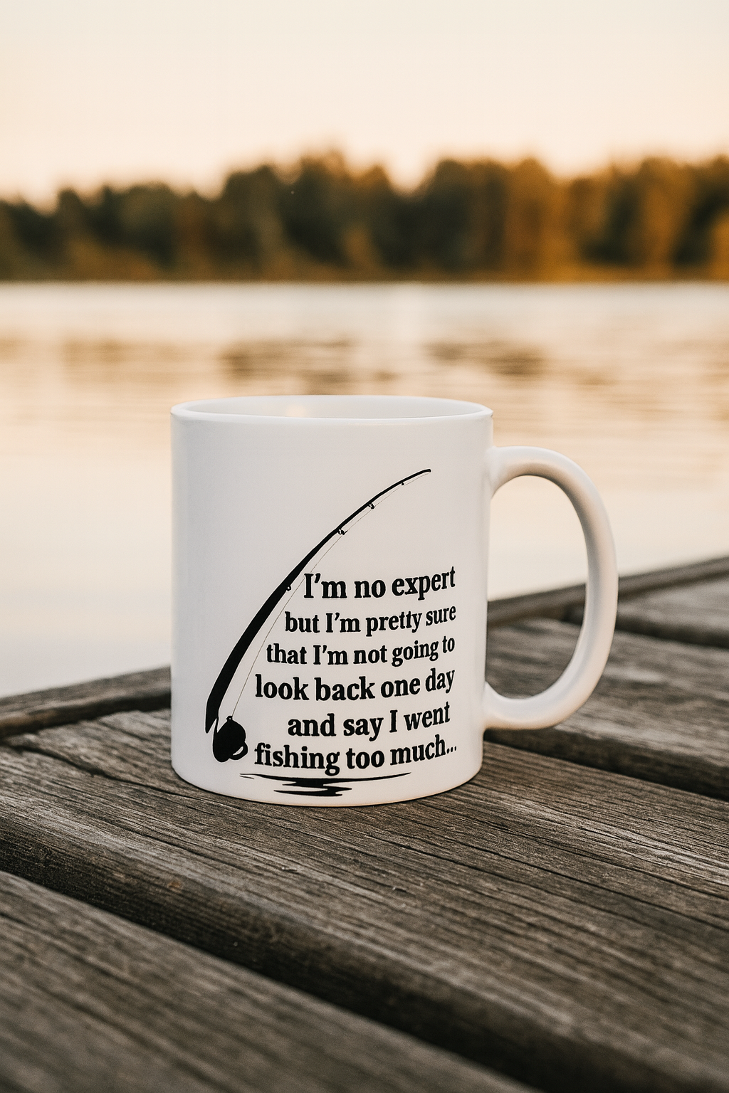 Fishing Quote Ceramic Mug - Funny Gift for Fishermen, Coffee Mug, Fishing Lover, Personalized Fishing Mug, 11oz & 15oz Sizes Fishing is Life